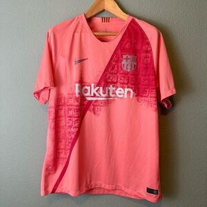 FC Barcelona Nike Pink 2018/19 Third Kit Soccer Jersey Men’s XL Authentic